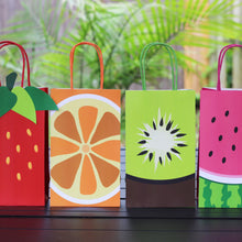 Load image into Gallery viewer, Oh so tutti fruitti! Decorate your goodie bags with this sweet Fruit PDF template. Use this template to coordinate with your birthday party, baby shower or any other event. 