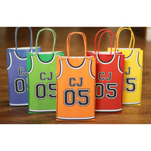 Load image into Gallery viewer, Slam Dunk!! Decorate your goodie bags with these personalized Basketball Party Templates.  This PDF file includes a basketball thank you tag so you can personalize them with your guests names or your child's name.