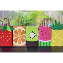Load image into Gallery viewer, Oh so tutti fruitti! Decorate your goodie bags with this sweet Fruit PDF template. Use this template to coordinate with your birthday party, baby shower or any other event. 