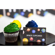 Load image into Gallery viewer, This party package is outta this world !! Use this template to decorate your Space Party. The template can be personalized with your child's name and age.