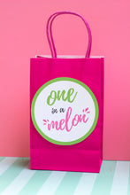 Load image into Gallery viewer, Celebrate a year of sweet fun, your little melon is one! Decorate your watermelon party with this PDF template. Some of the the designs in this package can be personalized with name and/or age.