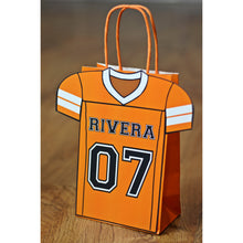 Load image into Gallery viewer, Touchdown!! Decorate your Goody Bag with this Football PDF Template. It also includes a editable football thank you tag. The PDF file is formatted on 8 ½ X 11inches. 