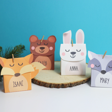 Load image into Gallery viewer, Woodland Animals Mini Favor Box