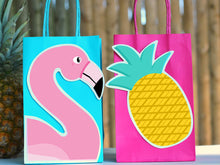 Load image into Gallery viewer, Flamingo Favor Bag Template