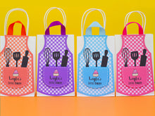 Load image into Gallery viewer, Baking Apron Favor Bag Template
